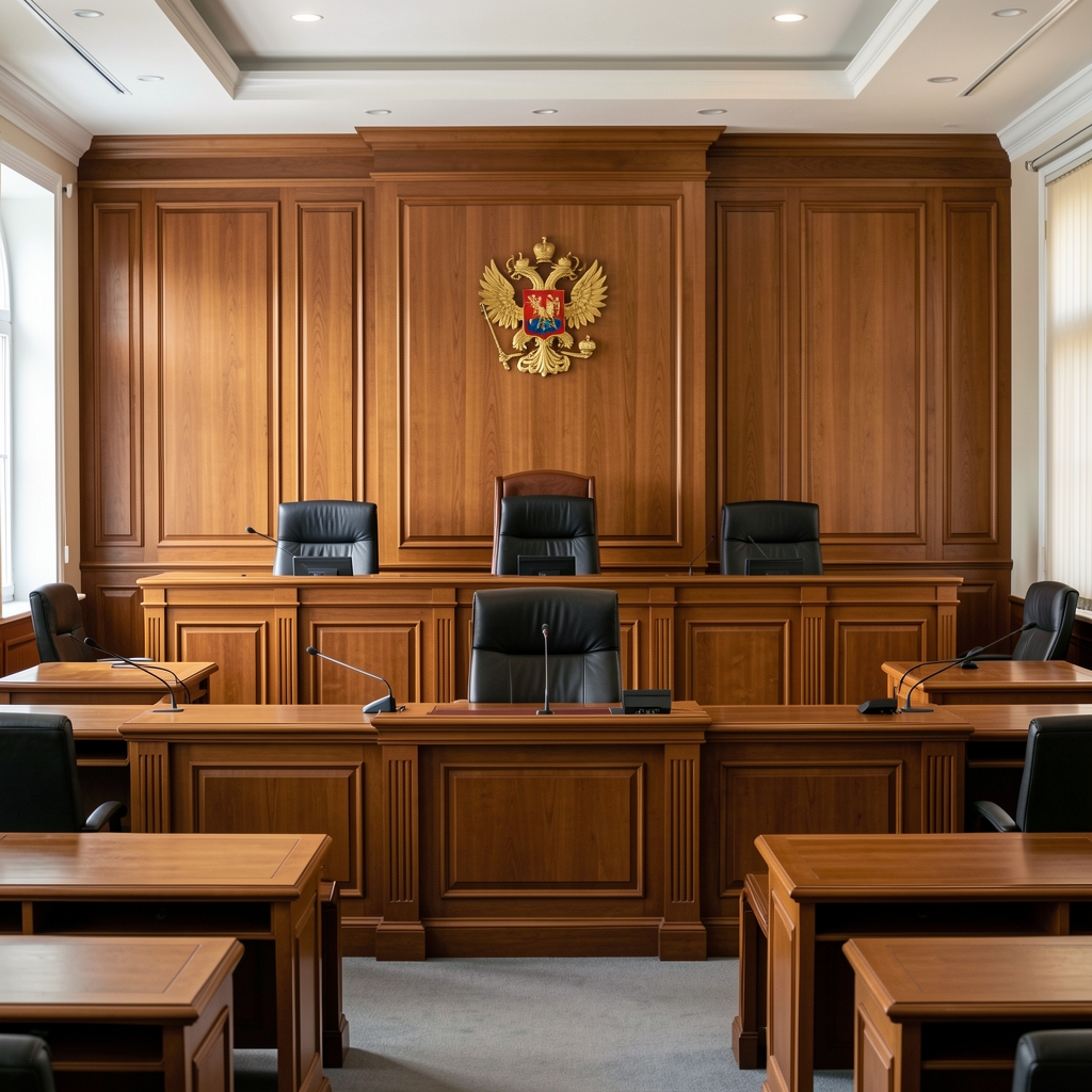 Фасада судске зграде у Подгорици, модерна зграда са правосудним симболима
